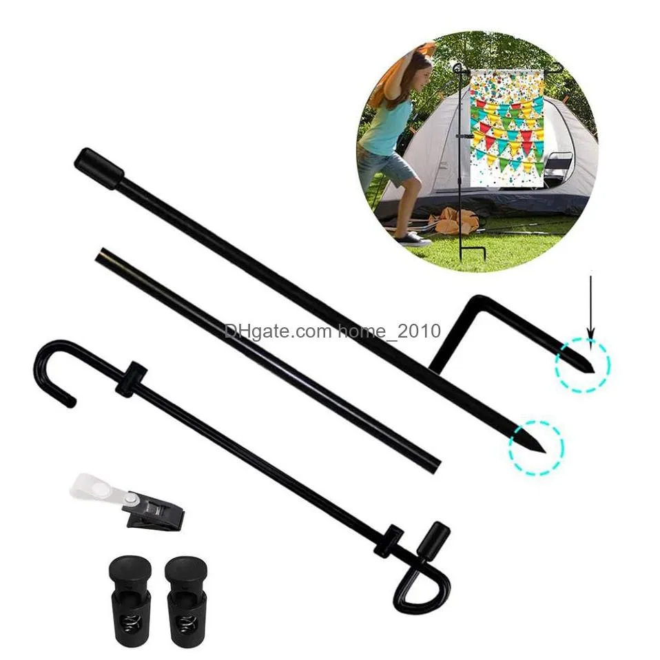 garden flag stand flagpole black flag pole garden metal stand flagpoles flags banner holder outdoor yard decorations yg865