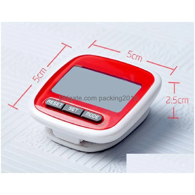 lcd pedometer walking clip on portable step counter steps and miles calories men women kids sports running