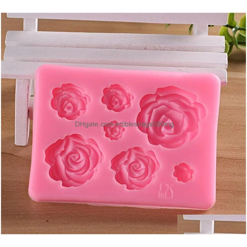  dining rose flowers silicone mold cake chocolate mold wedding cake decorating tools fondant sugarcraft cake mold