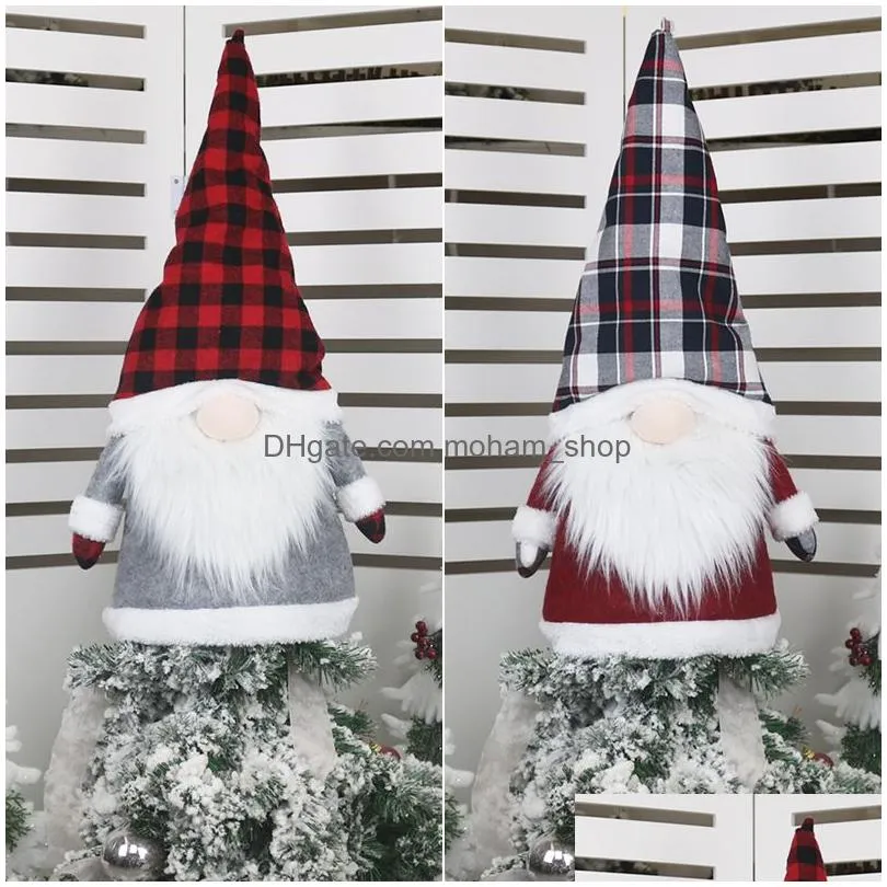 large gnome christmas tree topper christmas ornaments 25 inch large santa gnomes plush scandinavian decorations jk2008xb