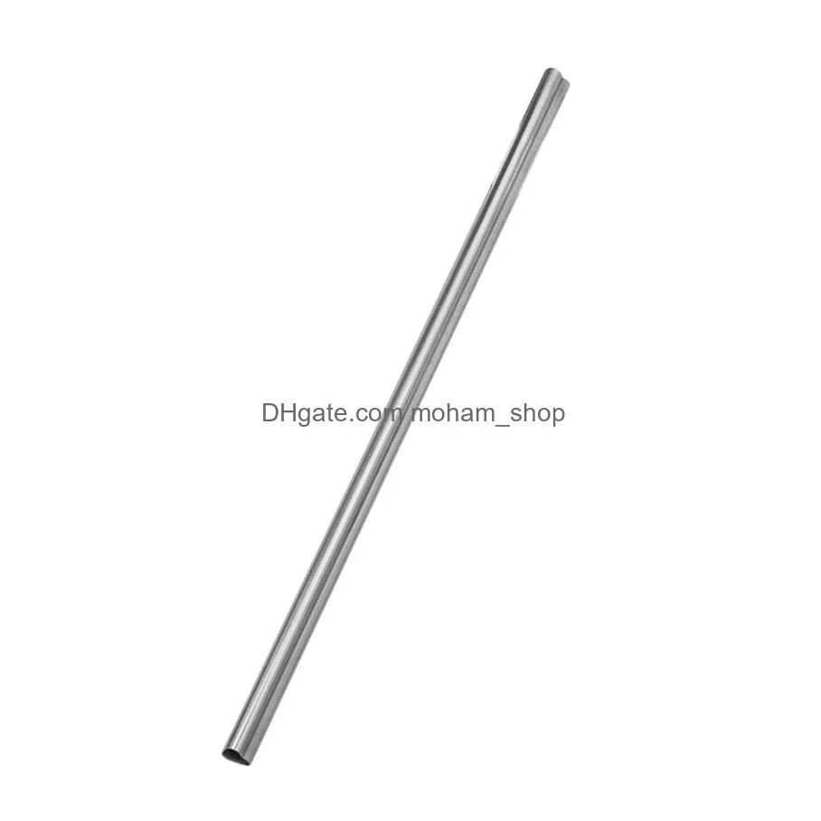 21.5 cm/8.5 heart shaped stainless steel metal drinking straw reusable portable e-co friendly tubes home bar party accessories