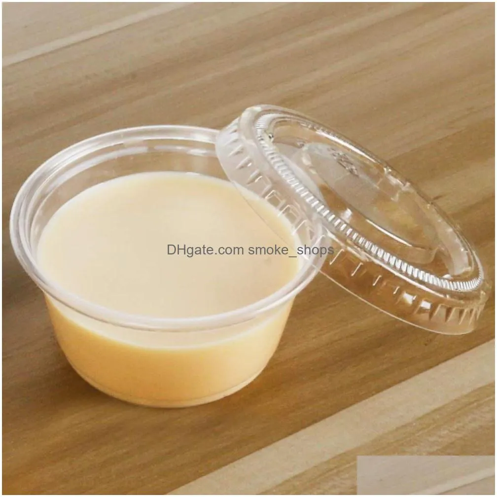 containers 1oz disposable plastic jello s cups with lids souffle portion container 1 ouncec clear box kd1