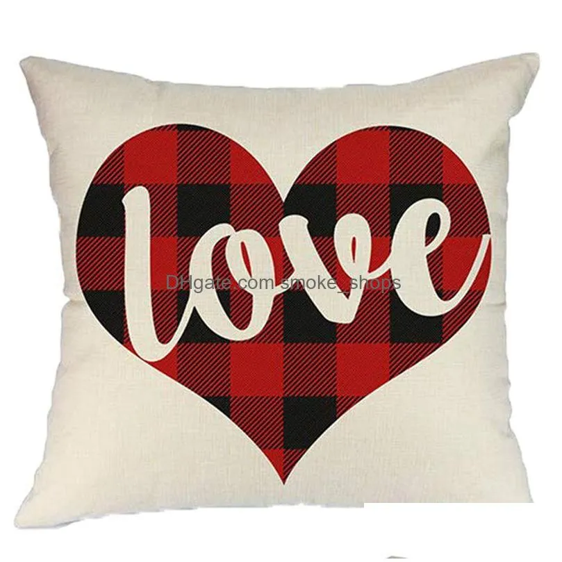 valentines day throw pillow covers 18  check heart love truck decorative cushion pillow case home decor jk2101xb