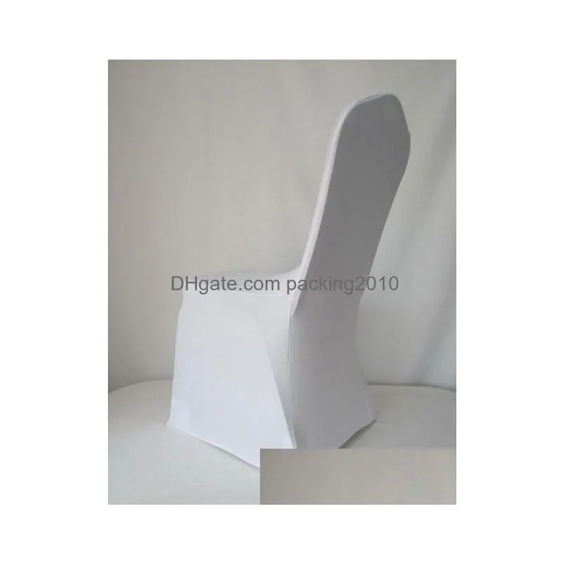 white spandex wedding party chair covers lycra for banquet many color plain flexible kd1