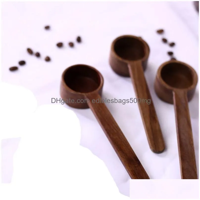 walnut wooden measuring spoon tools milk powder tea coffee beans scoop home kitchen accessories 10g capacity phjk2103