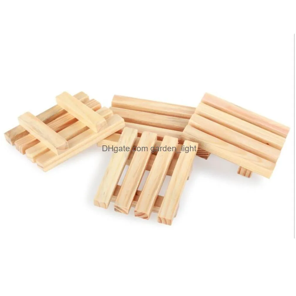 wholesale bamboo soap dish hand made bathroom holder natural wood tray deck bathtub shower dish craft for kitchen kd1