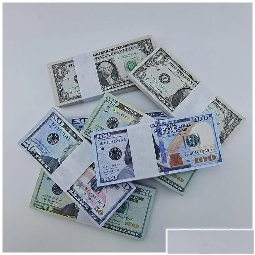Other Festive Party Supplies 50 Size Movie Props Game Dollar  Counterfeit Currency 1 5 10 20 100 Face Value Of Us Dollars Fake