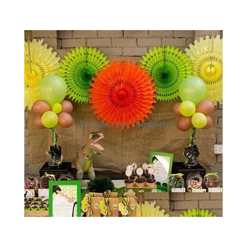 tissue paper cut-out paper fans pinwheels hanging flower paper crafts for showers wedding party birthday festival