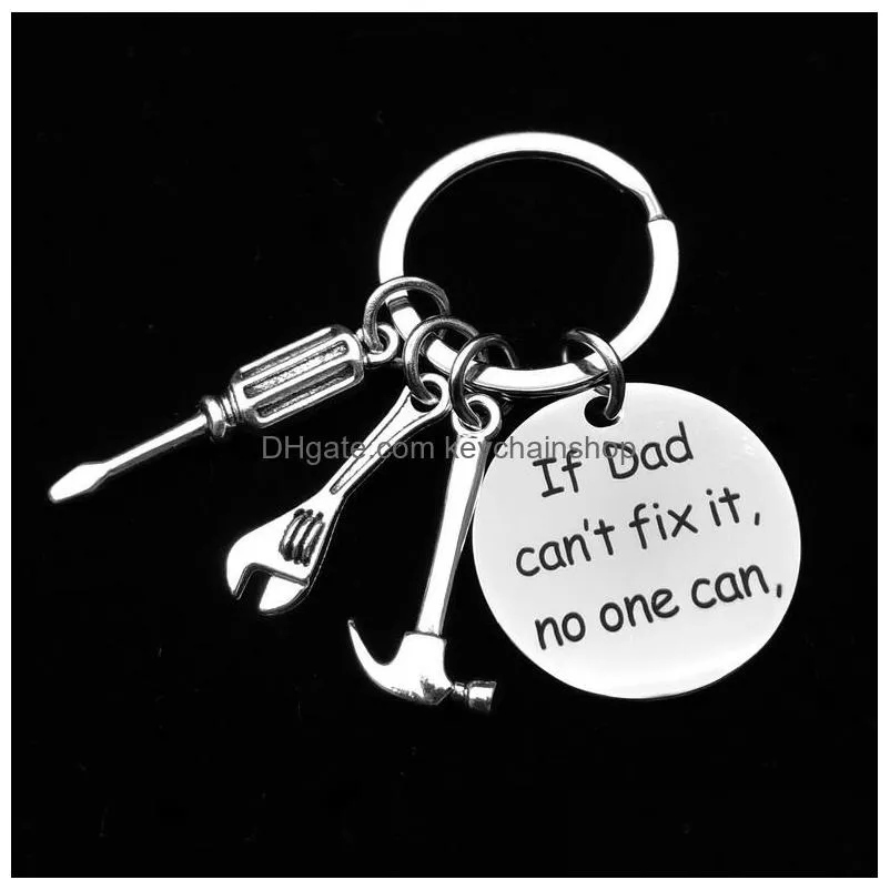 if dad cant fix it no one can hand tools keychain daddy key rings father key chain accessories gift for grandpa papa dad