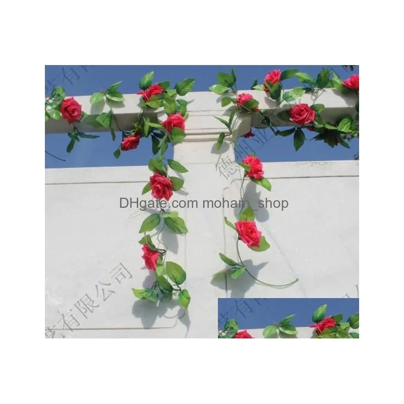  arrive wedding decorations flower vine artificial rose simulation roses silk flower ph1