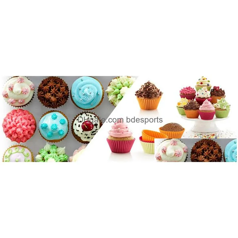 new dining 5cm silicone cupcake liner cake chocolate cake muffin liners pudding jelly baking cup mold kd1