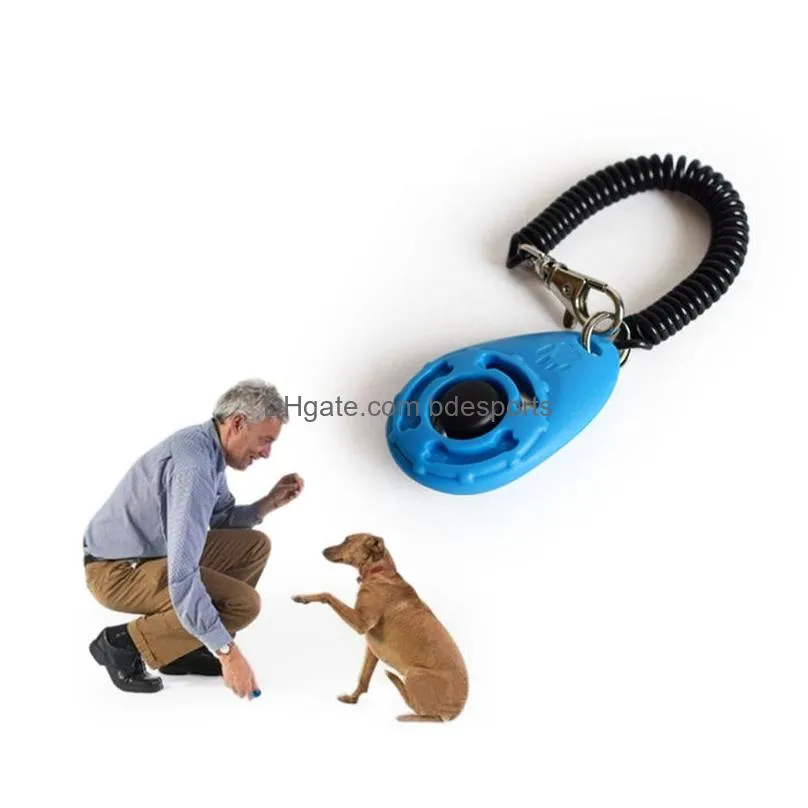 dog training clicker with adjustable wrist strap dogs click trainer aid sound key for behavioral training jk2007kd