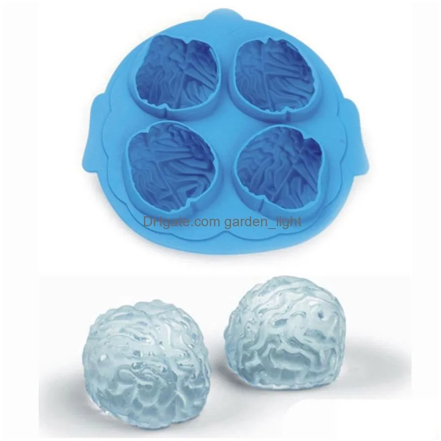 baking moulds brain silicone ice cube tray novelty halloween ice lattice mold chocolate molding soap mould party molds cooking tools
