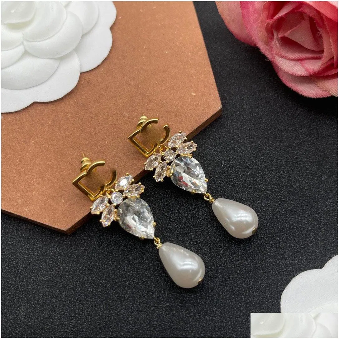 pearl stud earrings colored diamond tassel design classic art retro heart shape fashion commuter earrings clothing jewelry shoes bags clothing accessories