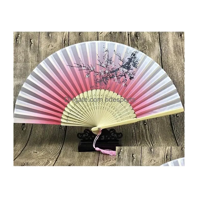 chinese japanese folding fan sakura cherry blossom pocket hand fan summer art craft gift