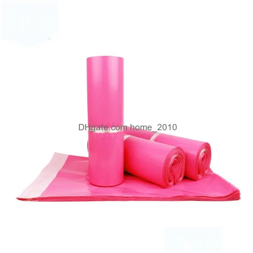 pink poly mailer plastic bag self adhesive express packaging bags envelope pouch 100pcs 1 lot wholesale many sizes optional