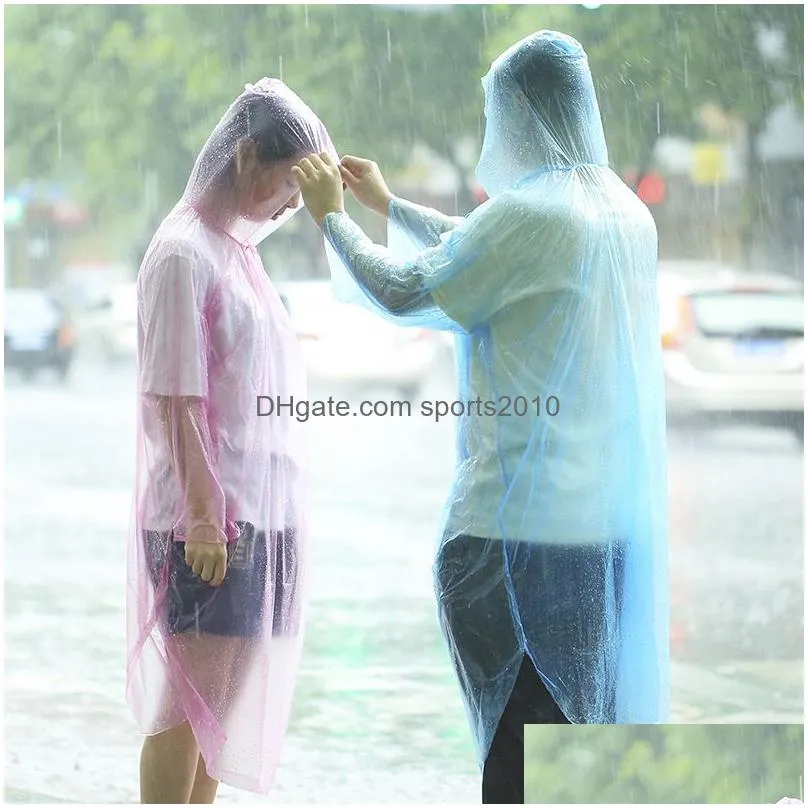 disposable raincoat adult emergency waterproof hood poncho travel camping must rain coat uni