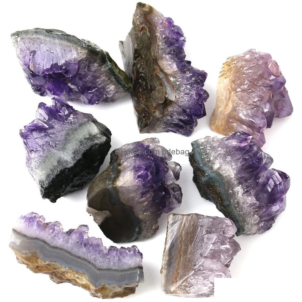wholesale party favor amethyst cluster clusters for witchcraft raw amethysts amathesis crystal amythestyst geode cave medium