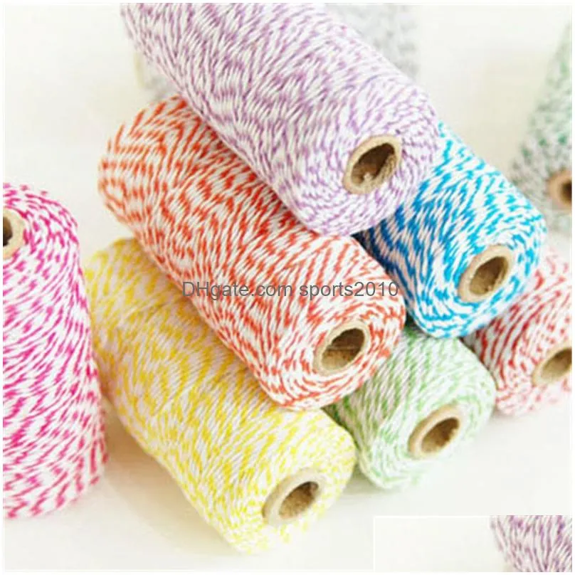 hot cotton baker twine 21 colors gift packing double color cotton twine kd1