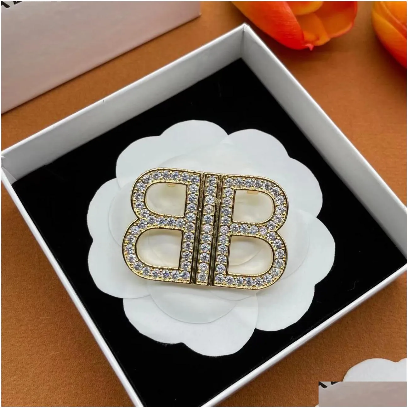 2color gold silver brooches luxury brand designer letters brooches famous double letter pins rhinestone suit pin jewelry accessories