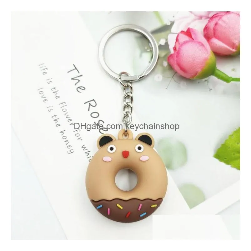 cartoon  keychain pvc soft plastic key chain for car bags pendant valentines day gift