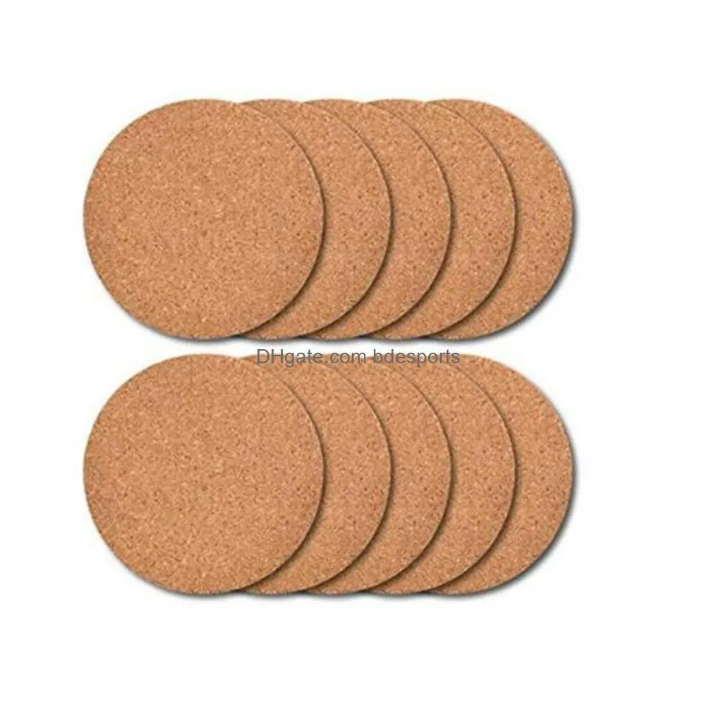 natural cork coaster heat resistant cup mat coffee tea drink wood placemat tableware kitchen decoration xb1