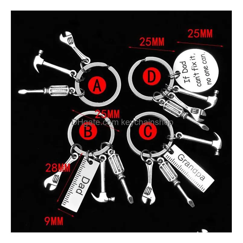 if dad cant fix it no one can hand tools keychain daddy key rings father key chain accessories gift for grandpa papa dad