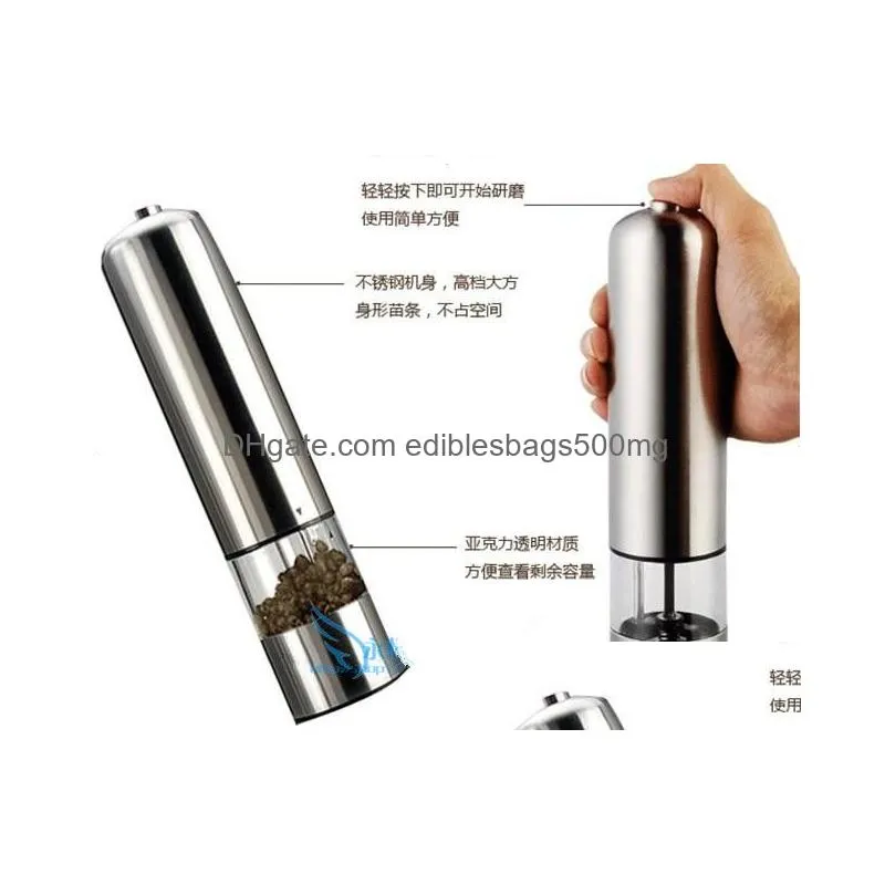 stainless steel electric kitchen tool salt pepper mill grinder muller kd1