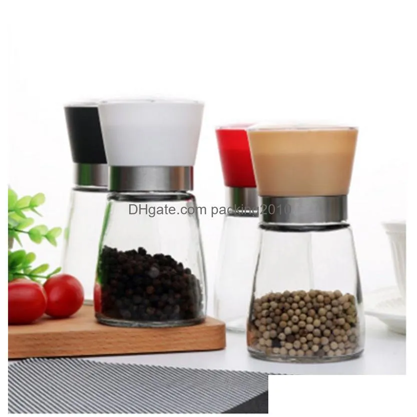 manual glass pepper salt spice grinder mill hand pepper herb mill high quality kd1