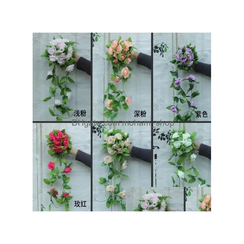  arrive wedding decorations flower vine artificial rose simulation roses silk flower ph1