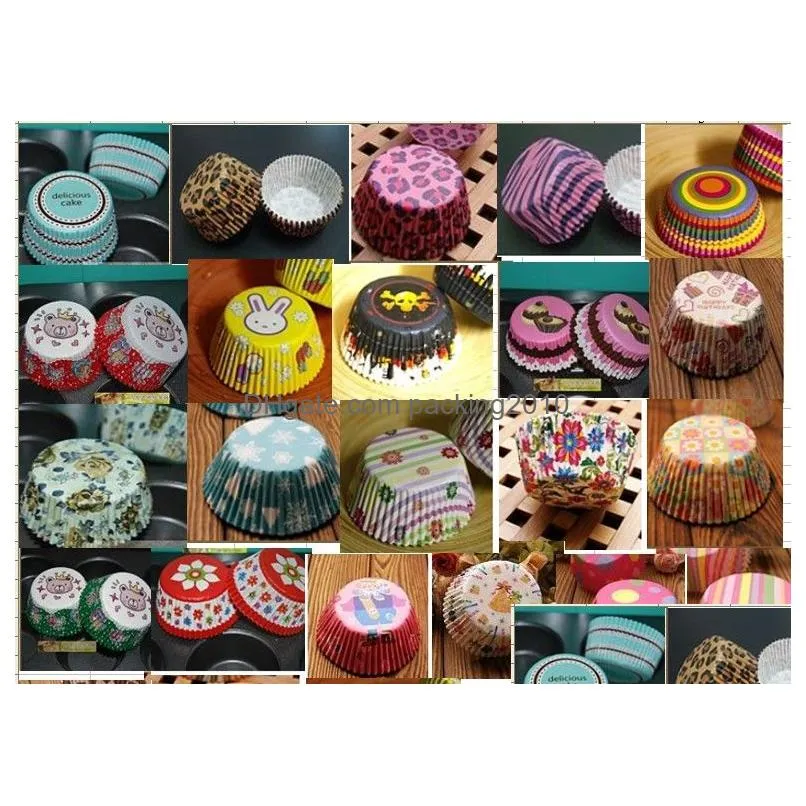 assorted 30 styles holiday party baking cup cupcake paper liners muffin cups xb