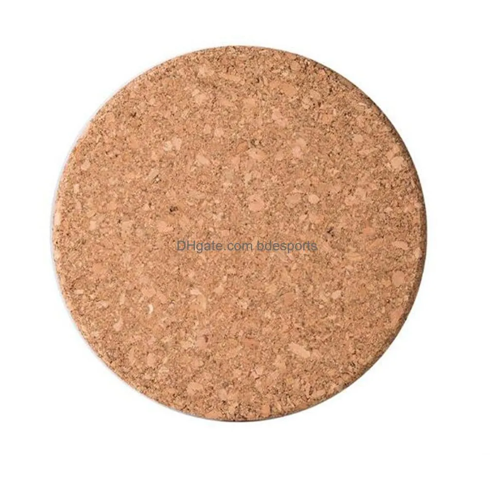 natural cork coaster heat resistant cup mat coffee tea drink wood placemat tableware kitchen decoration xb1