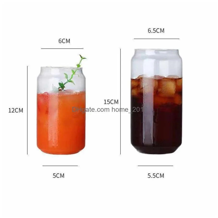 360ml/500ml mug nordic creative glass cup cold drink coke cups can milk juice transparent drinking minimalist coffee mugs