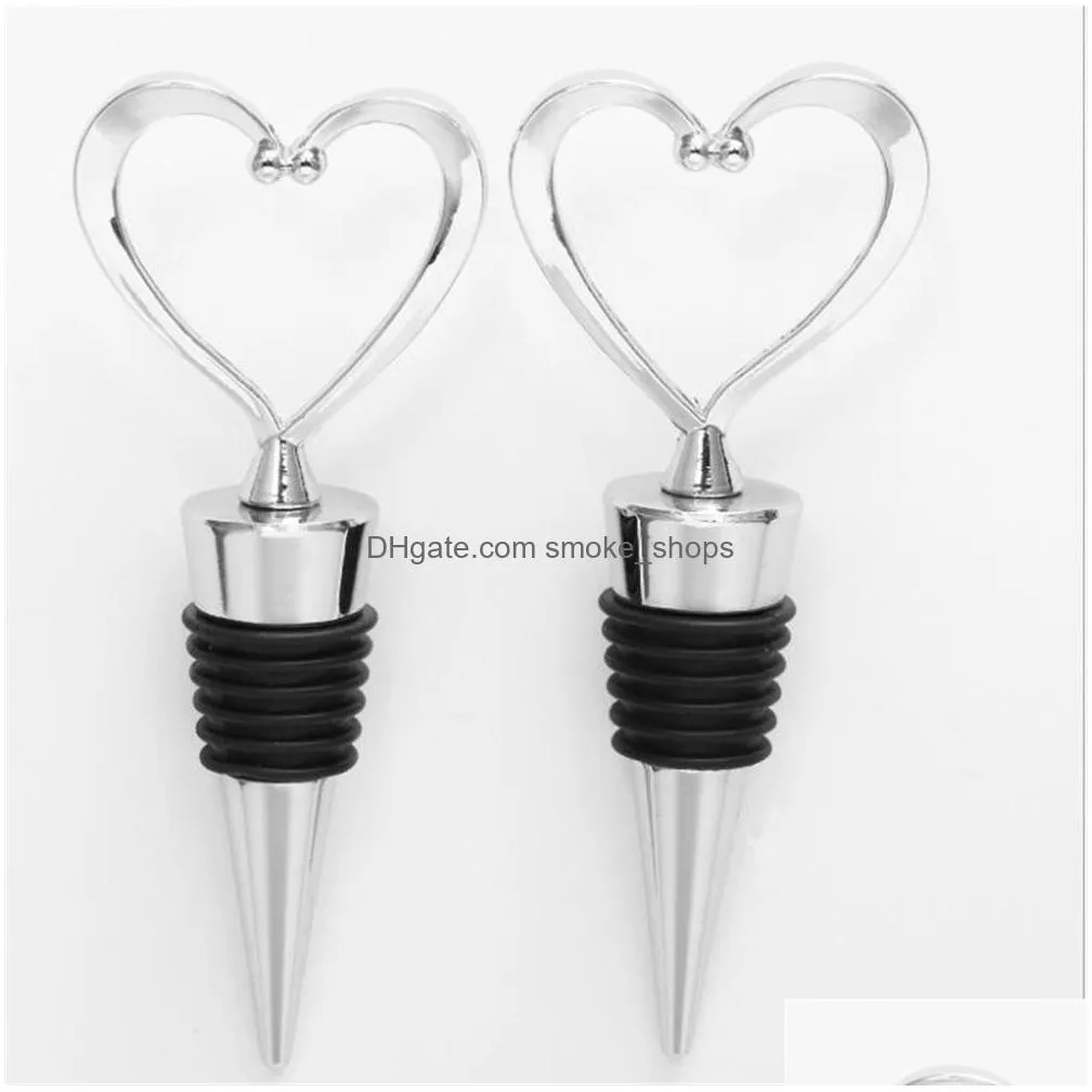 heart shaped champagne wine bottle stopper valentines wedding gifts set wine stopper bar accessories xb1