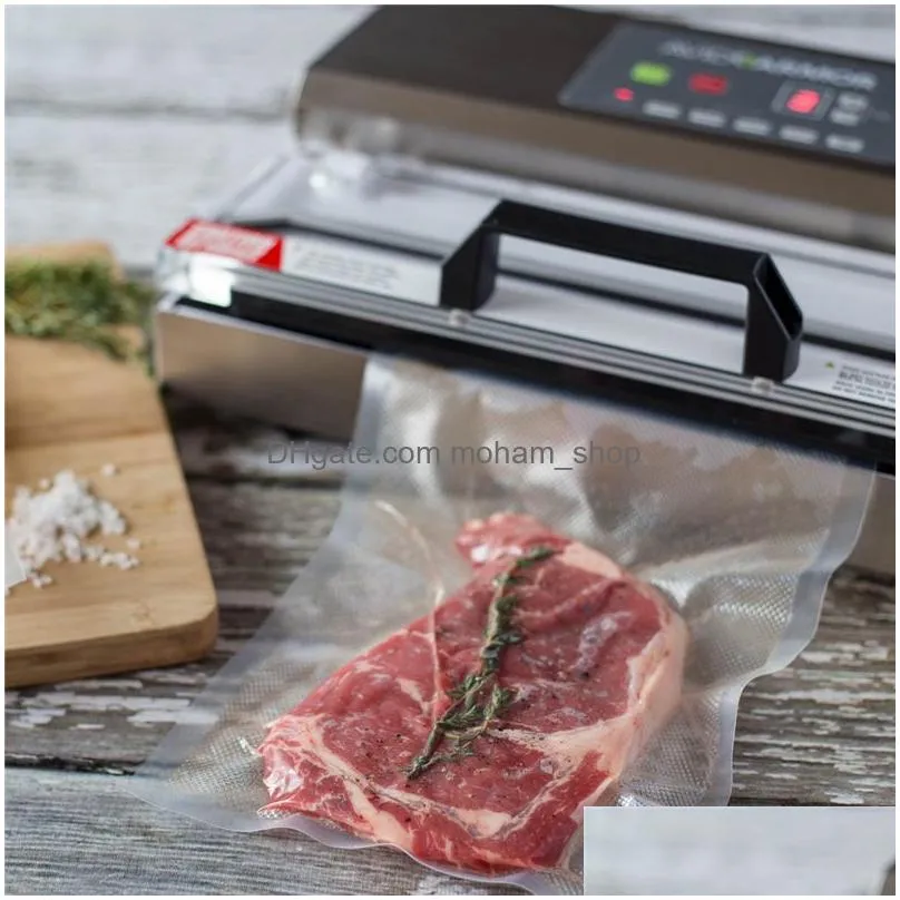 5m/roll food vacuum sealer bags for vac storage meal prep sous vide kitchen packer vacum bag bpa- 8x16.4 jk2101xb