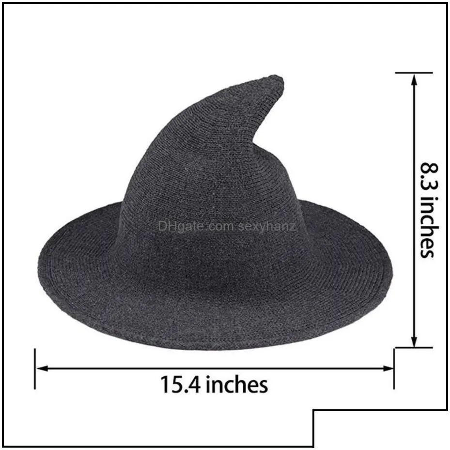 cloches hats caps hats scarves gloves fashion accessories halloween party witch wizard solid color kinitted-wool for masquerade cosplay