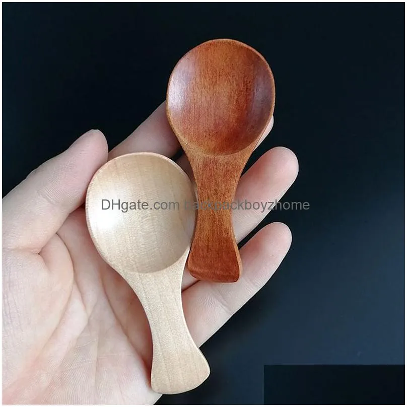 small wooden tea scoops kitchen salt coffee tea sugar spoons for spice condiment jars home cooking accessory