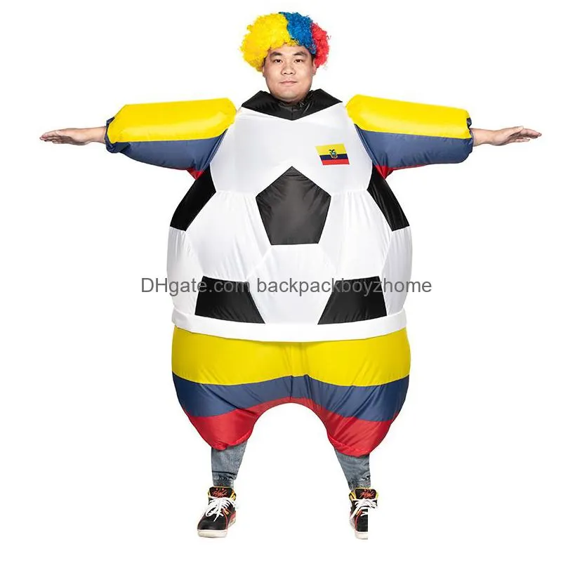 football club party accessory inflatable costume for footballs fan blow up soccer costume halloween christmas supply