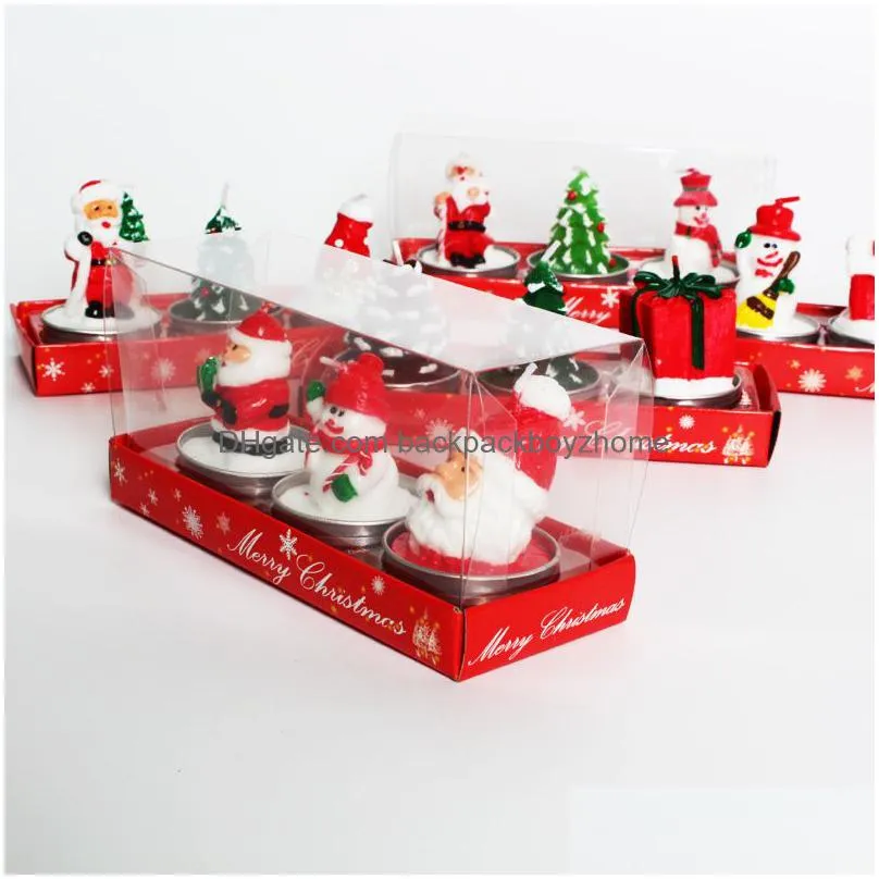 christmas tealight candles handmade santa claus snowman pine cones shoes gifts xmas home decoration candles