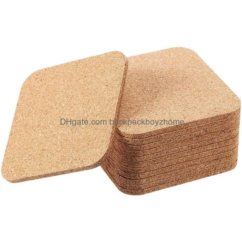 cork coaster mats for drink absorbent heat resistant reusable tea coffee coasters