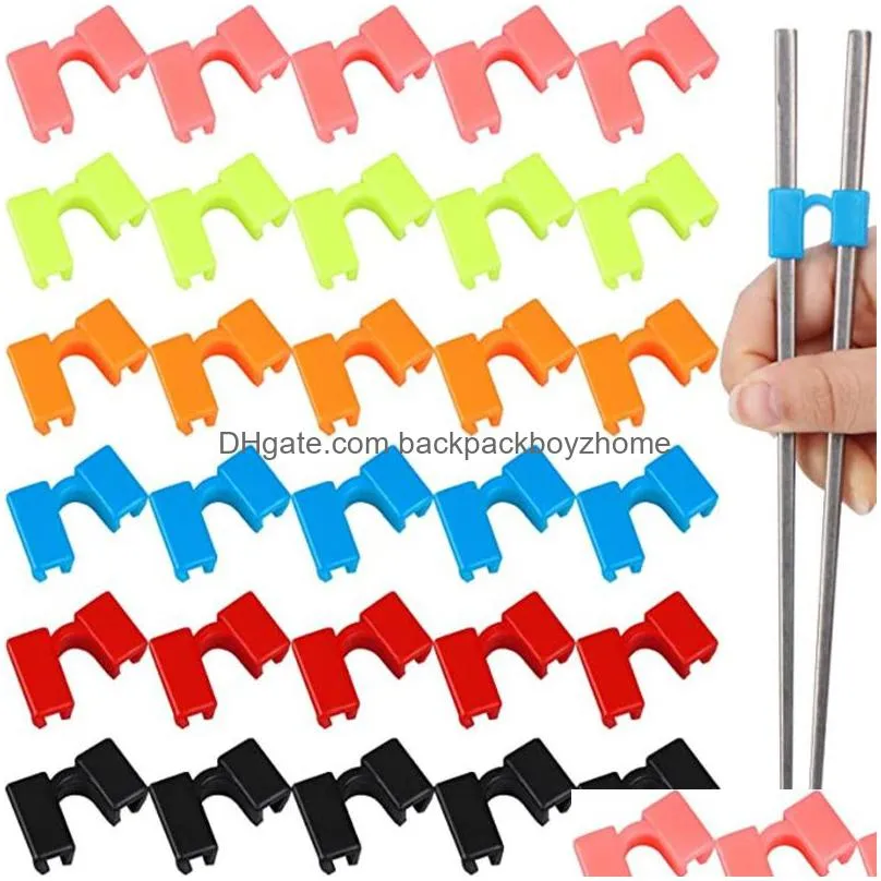 reusable chopstick helpers plastic training chopsticks hinges connector for adults kids beginner trainers