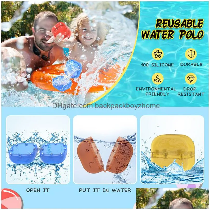 summer swimming pool party water fight balloons reusable magnetic quick self-sealing balls water games toy