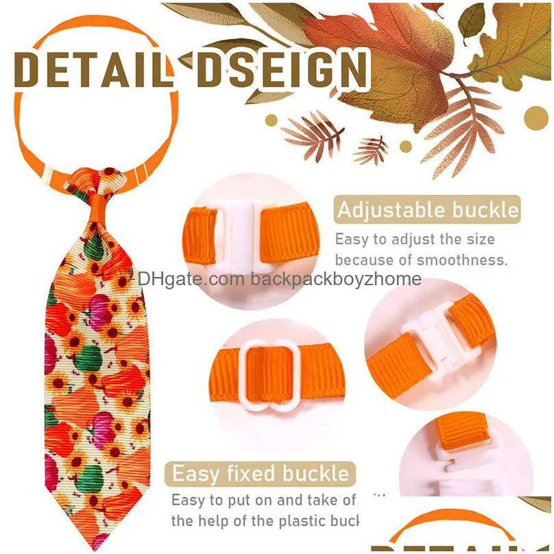 autumn fall pets tie thanksgiving harvest party kitten dog grooming accessories