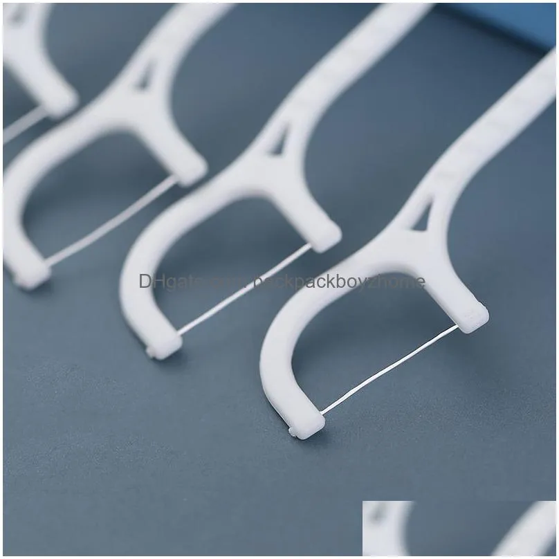 100pcs toothpicks dental floss flosser picks teeth stick tooth cleaning interdental hygiene care