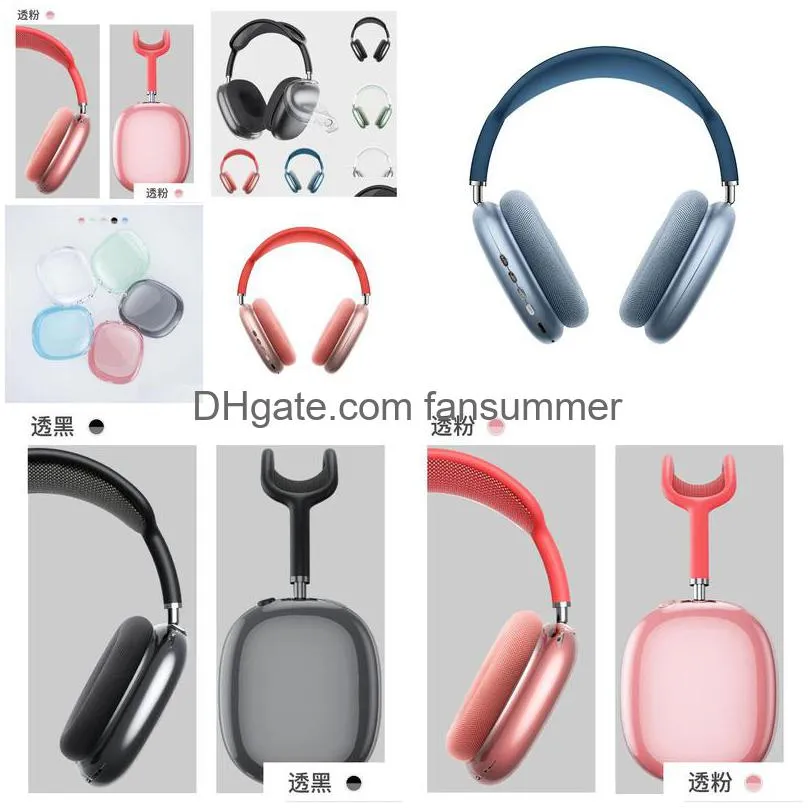 for  max headband headphone case pro earphones accessories transparent tpu solid silicone waterproof protective case airpod max headphone headset