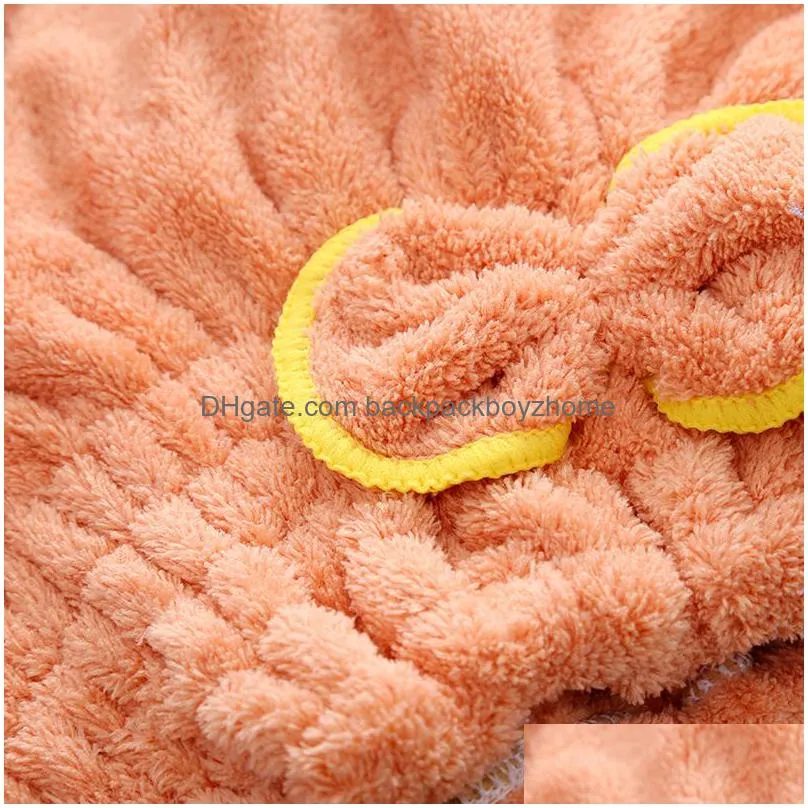 microfibre quick hair drying bath towel spa bowknot wrap towels cap bathroom accessories bonnets for women designer shower caps