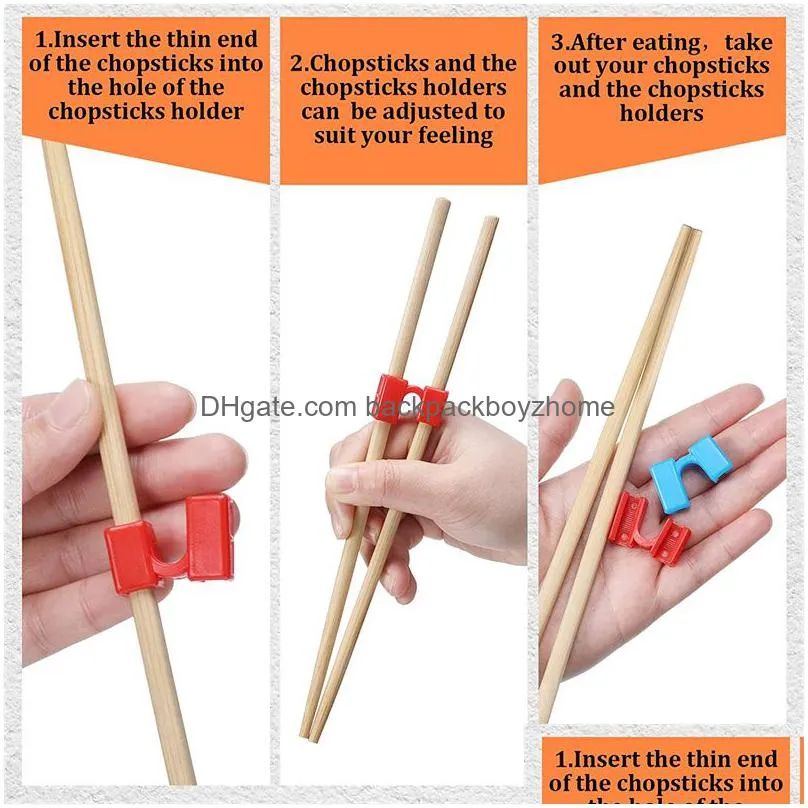 reusable chopstick helpers plastic training chopsticks hinges connector for adults kids beginner trainers