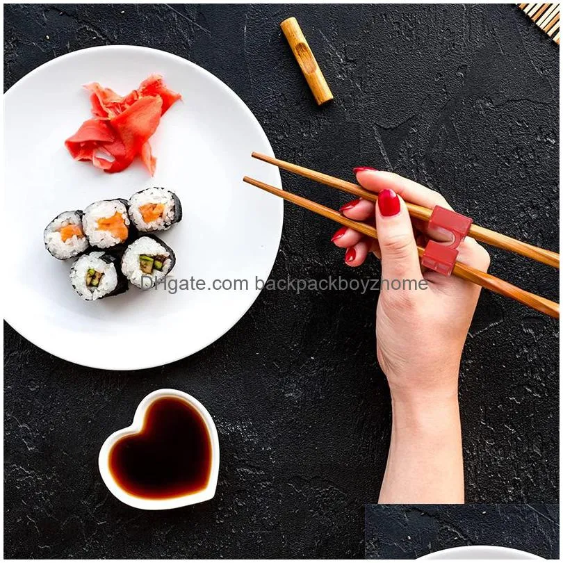 reusable chopstick helpers plastic training chopsticks hinges connector for adults kids beginner trainers