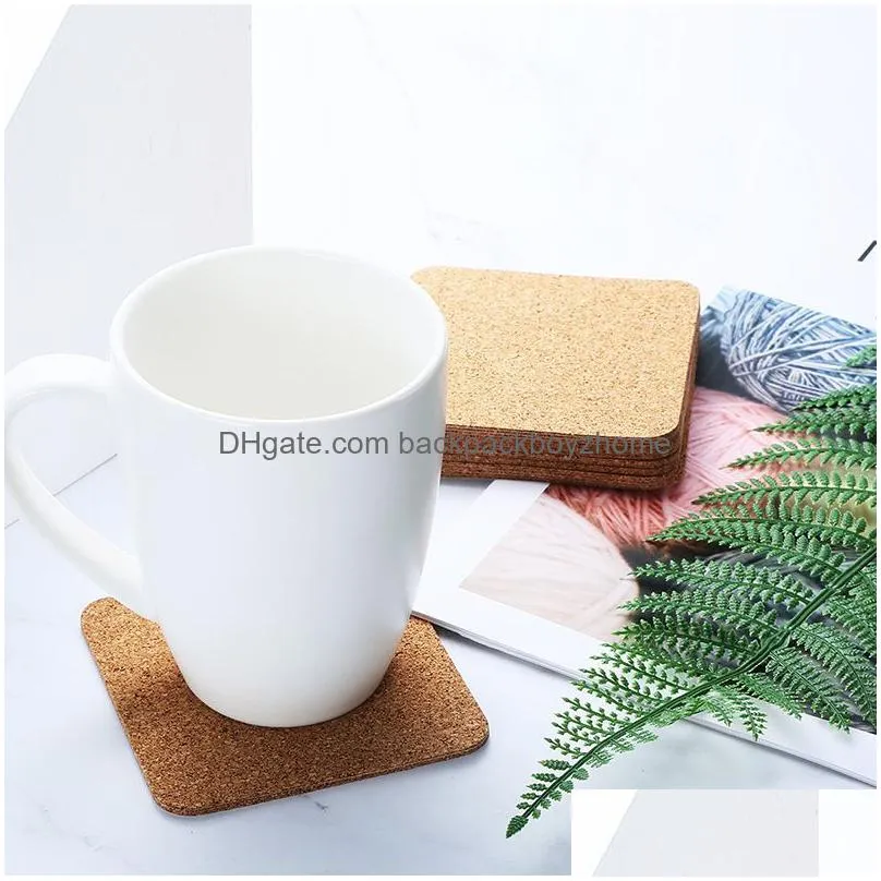 cork coaster mats for drink absorbent heat resistant reusable tea coffee coasters