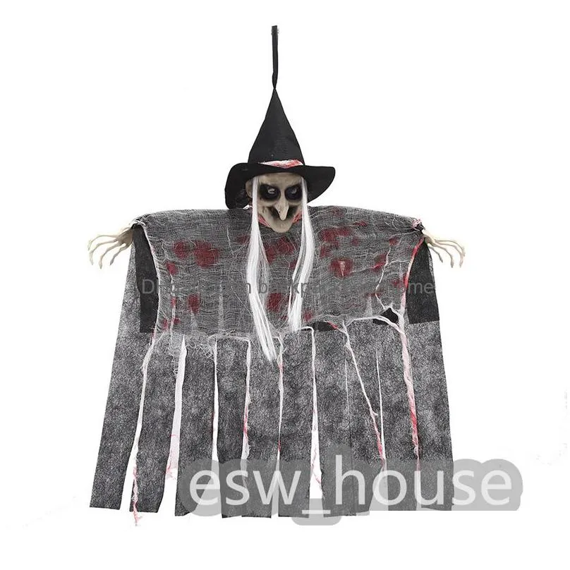 halloween party atmosphere hanging wicked witch decoration outdoor and indoor haunted house scary decoration props